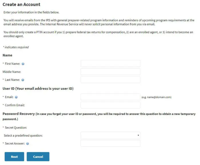 Setup your account