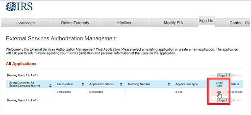 IRS Checking of Application