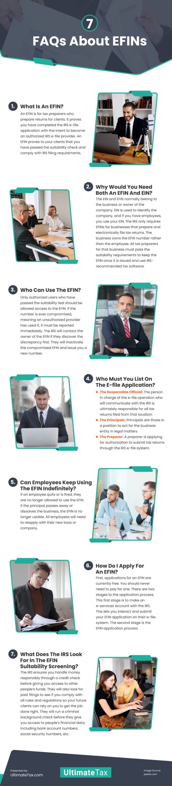 7 FAQs About EFINs Infographic