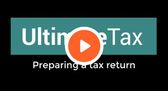 UltimateTax Preparing a tax return