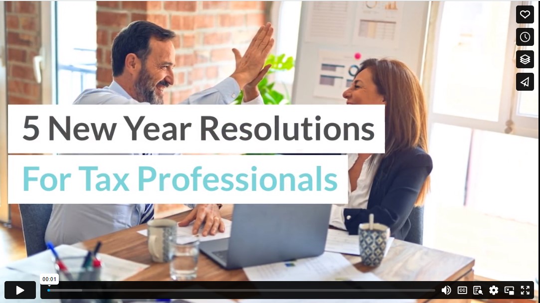 5 New Year Resolutions For Tax Professionals