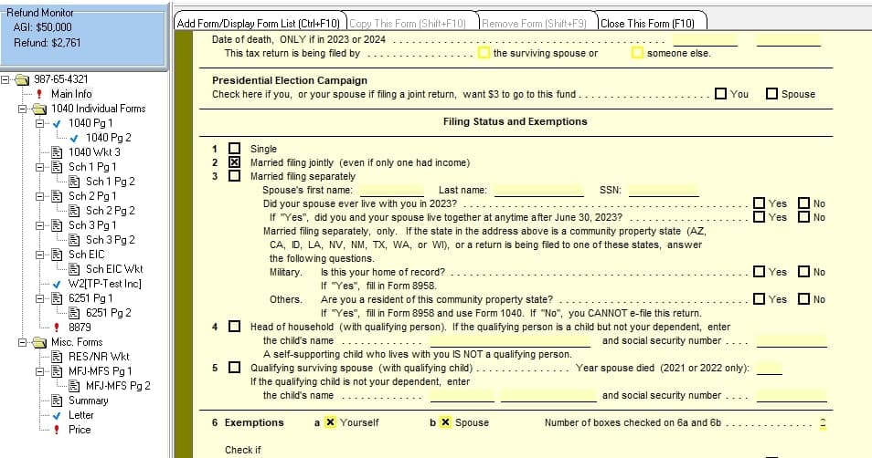 In Desktop you can compare two different tax scenarios!