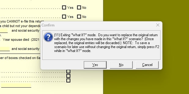 In Desktop you can compare two different tax scenarios!