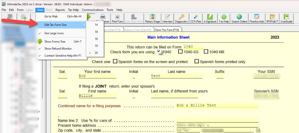 Form size Desktop Software