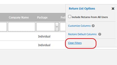 Clear Filters Ultimate Tax