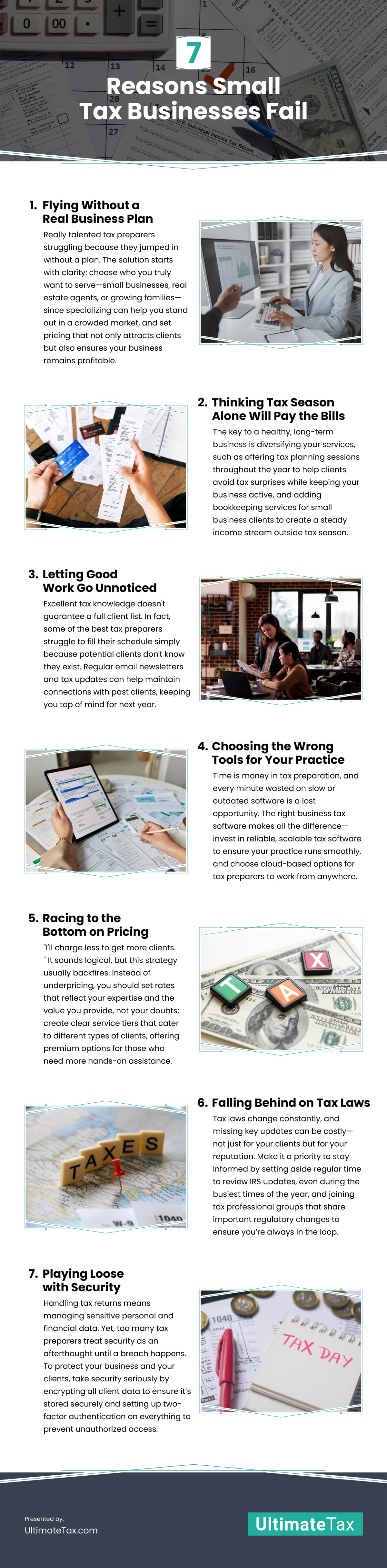 7 Reasons Small Tax Businesses Fail Infographic