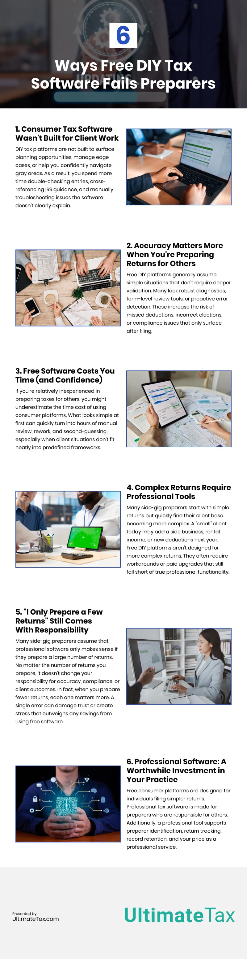 6 Ways Free DIY Tax Software Fails Preparers Infographic 6 Ways Free DIY Tax Software Fails Preparers Infographic